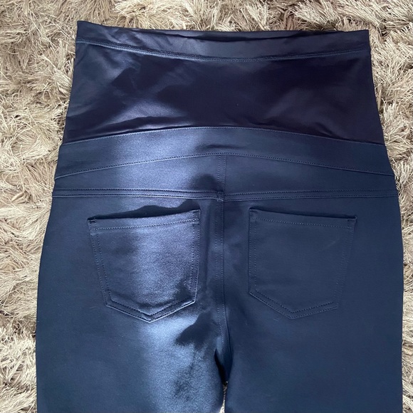 Stork and Babe women blue stretch knit, maternity leggings.  Size S. Used. - Picture 5 of 7